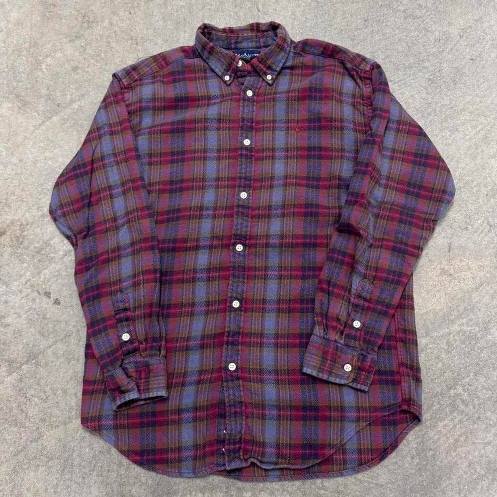Boys Ralph Lauren Purple Button Up Collared Long Sleeve Shirt Boys XL